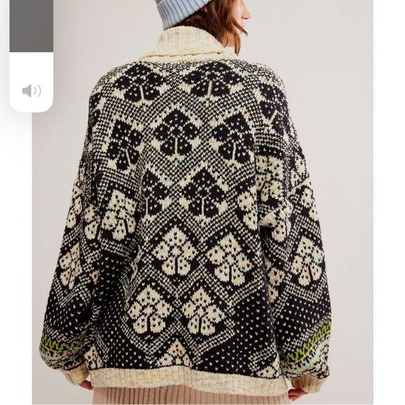 SOLD OUT 🆕 FREE PEOPLE Sasha Cardigan / Onyx Blossom Combo - Picture 4 of 6